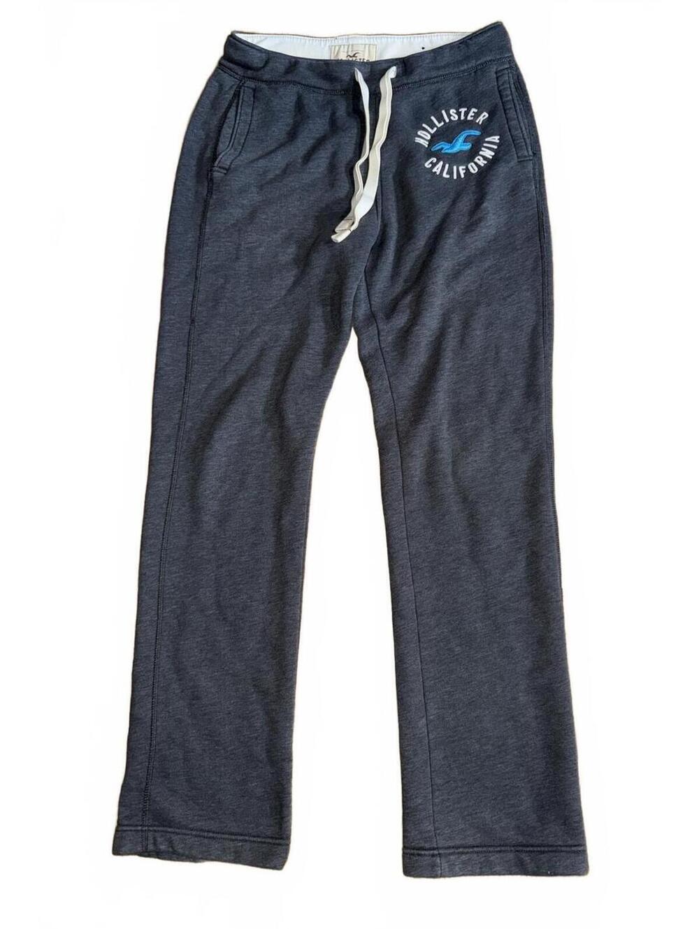 Vintage Hollister Gray Sweatpants with Drawstring Waist M